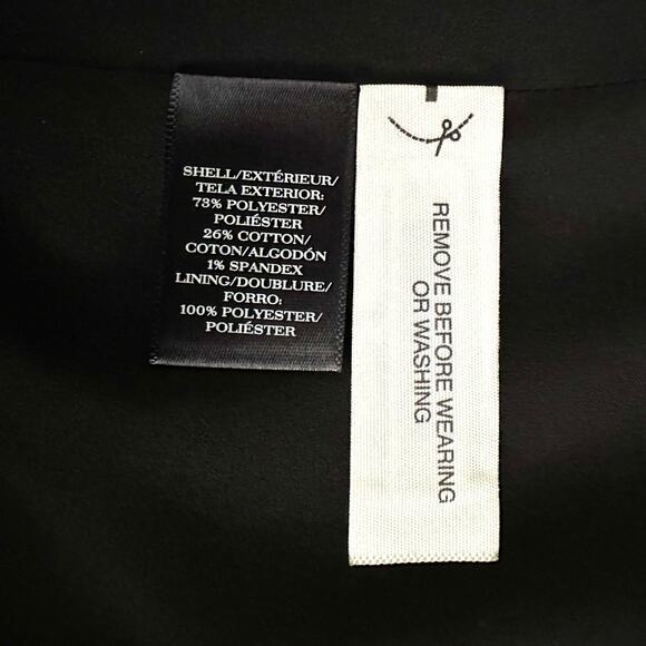 Ann Taylor Textured Dressy Blazer Classic One Button Black Womens 10 - Picture 15 of 16